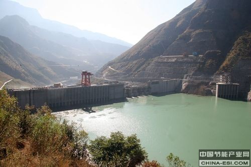 金安桥水电站坝后形象